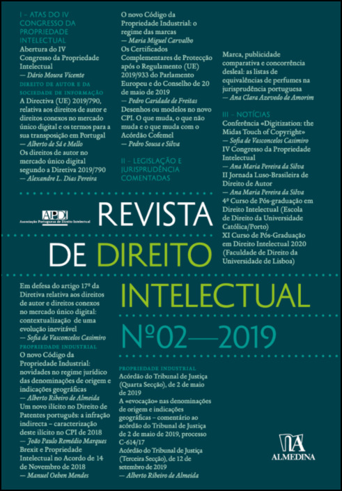 Revista de Direito Intelectual n.º 2 - 2019