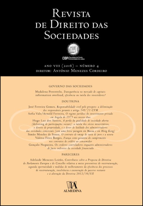Revista de Direito das Sociedades, Ano VIII (2016) - Número 4