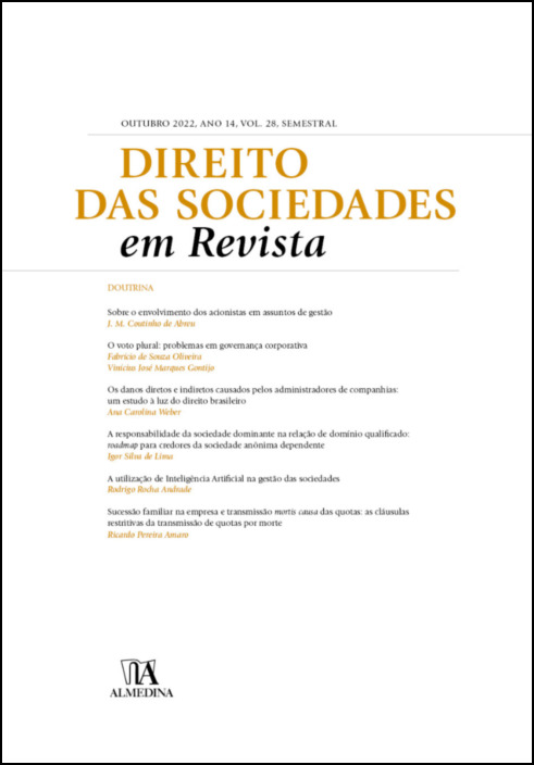 Direito das Sociedades em Revista - Outubro 2022, Ano XIII, Vol. 28, Semestral