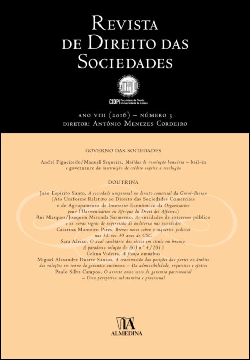 Revista de Direito das Sociedades, Ano VIII (2016) - Número 3