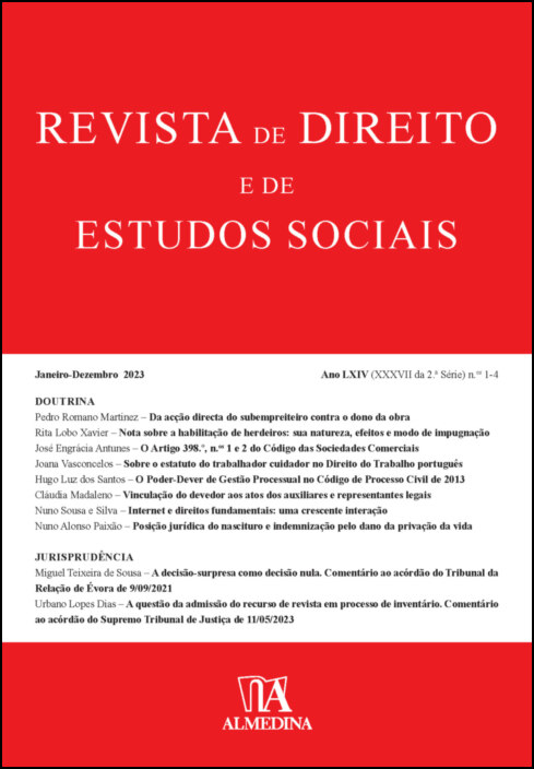 Revista de Direito e Estudos Sociais 1-4 (2023)