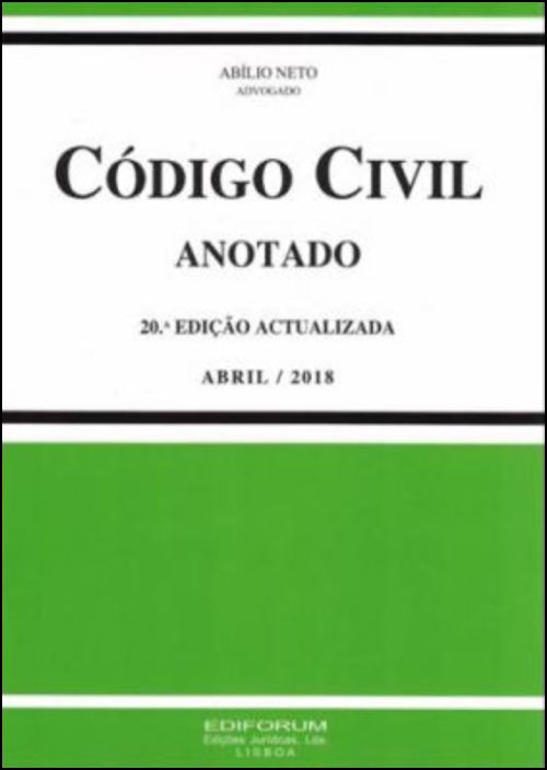 Código Civil Anotado 20ª Edição Actualizada