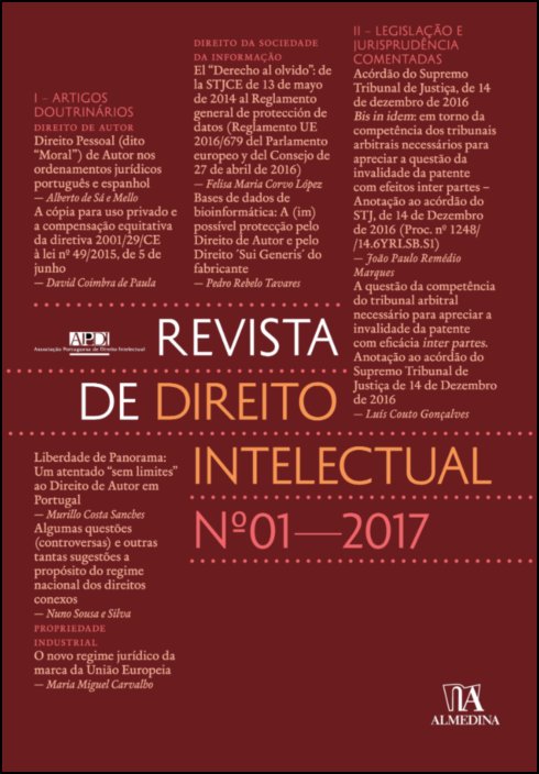 Revista de Direito Intelectual n.º 1 - 2017