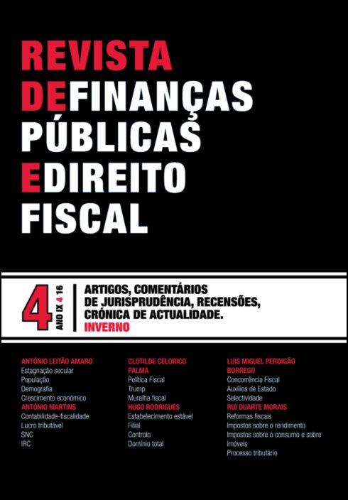 Revista de Finanças Públicas e Direito Fiscal - Ano IX - Número 4 - INverno